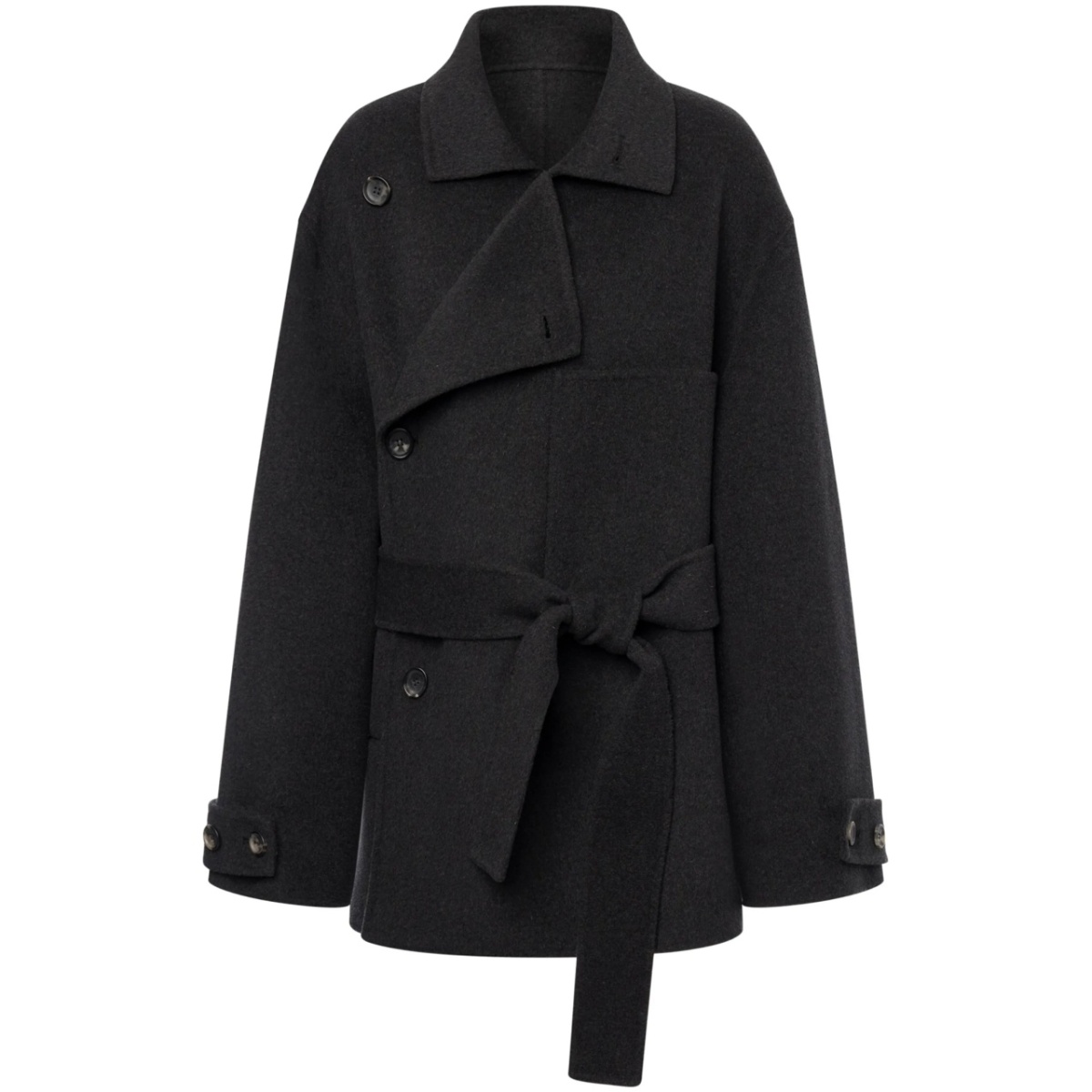 double-breasted wool coat