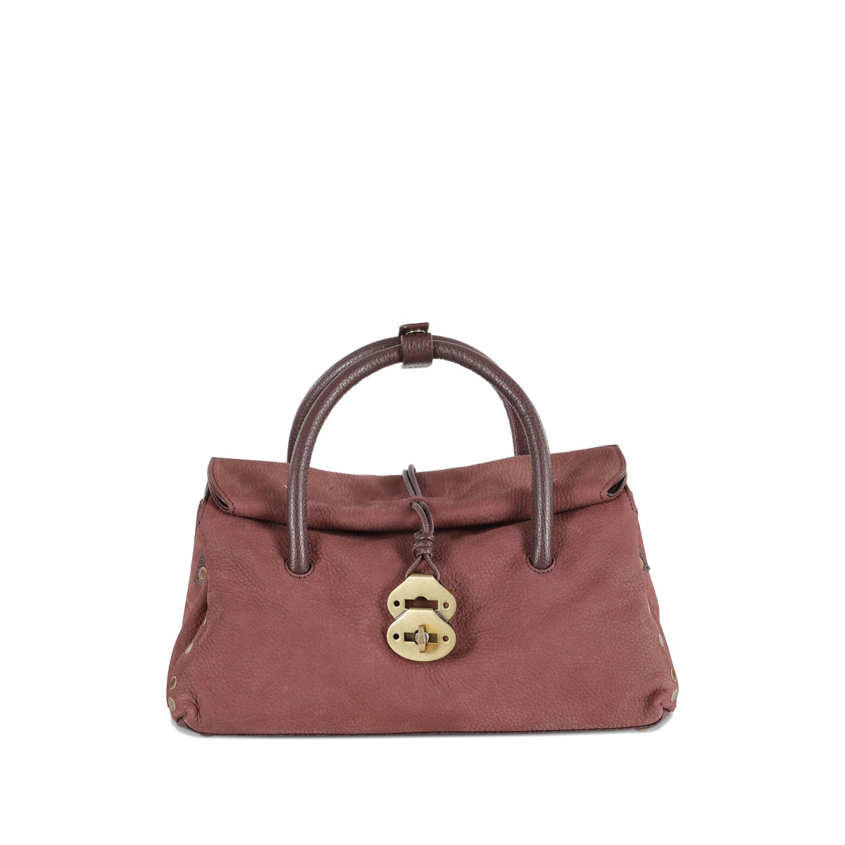 double-handle leather tote bag