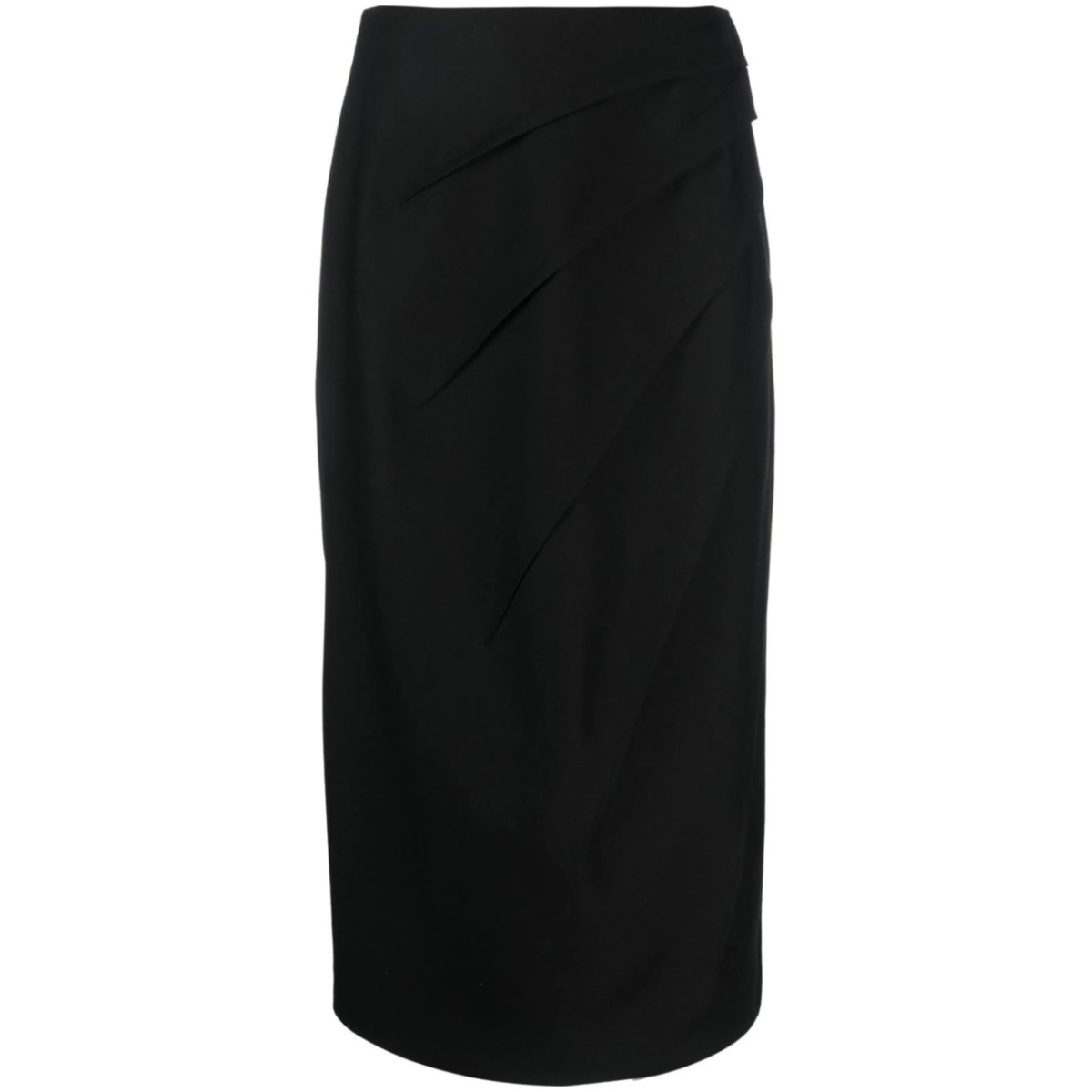 drape-detail midi skirt
