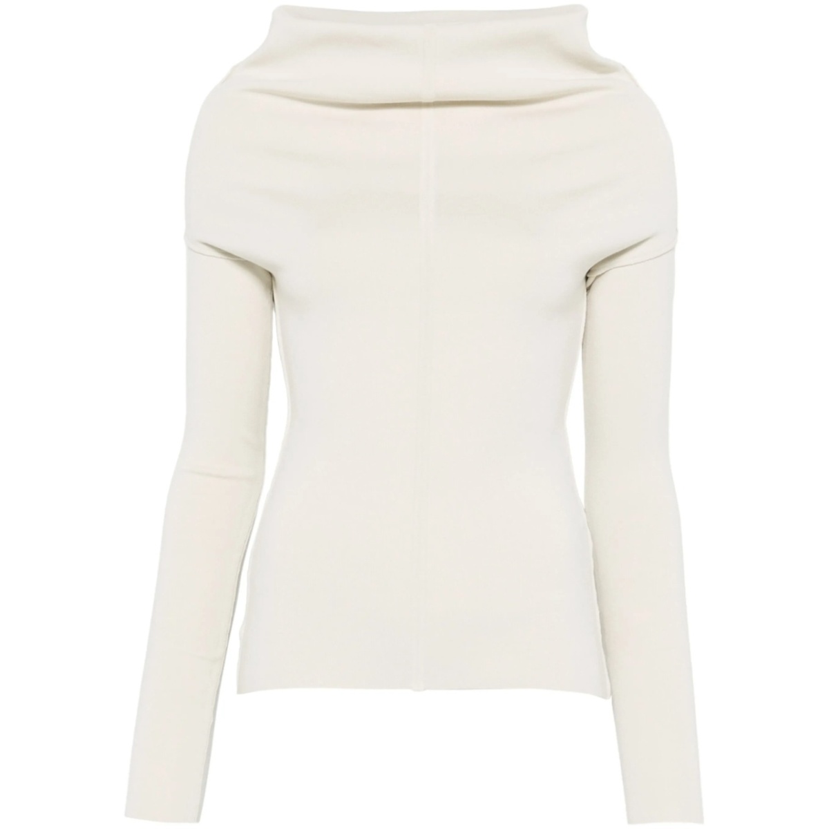 draped long-sleeves top