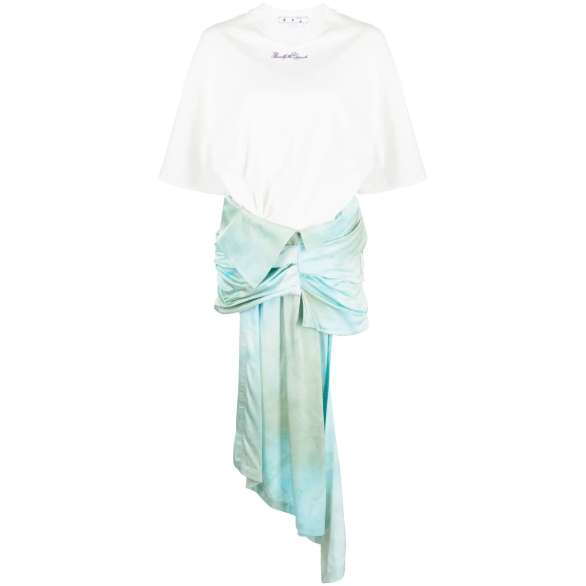 draped-skirt minidress