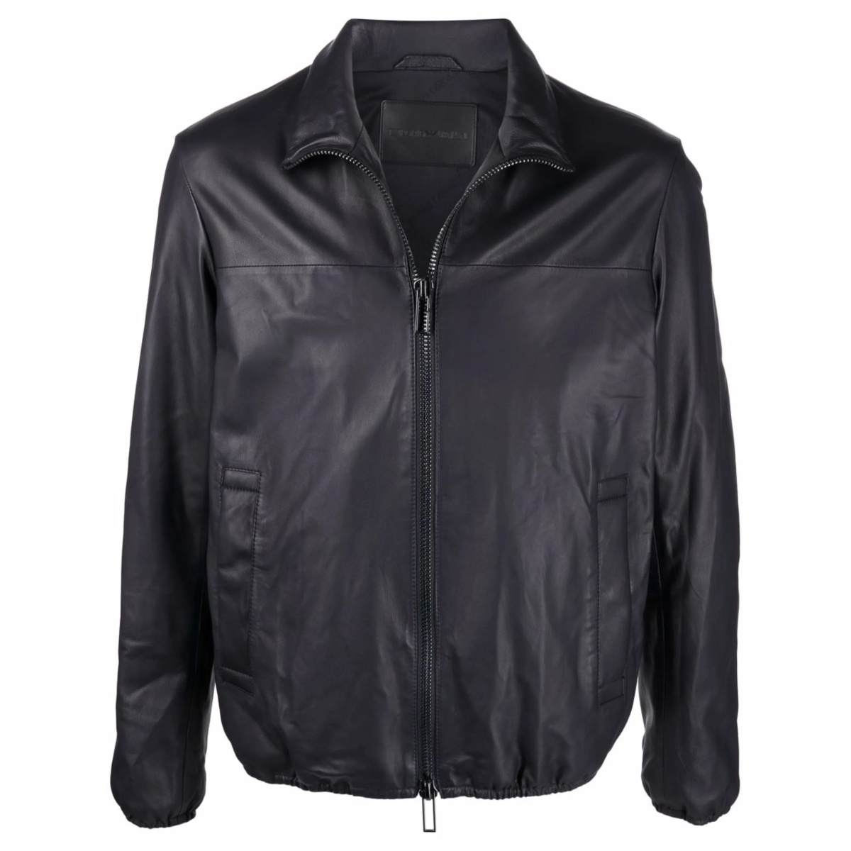 drawstring hem biker jacket