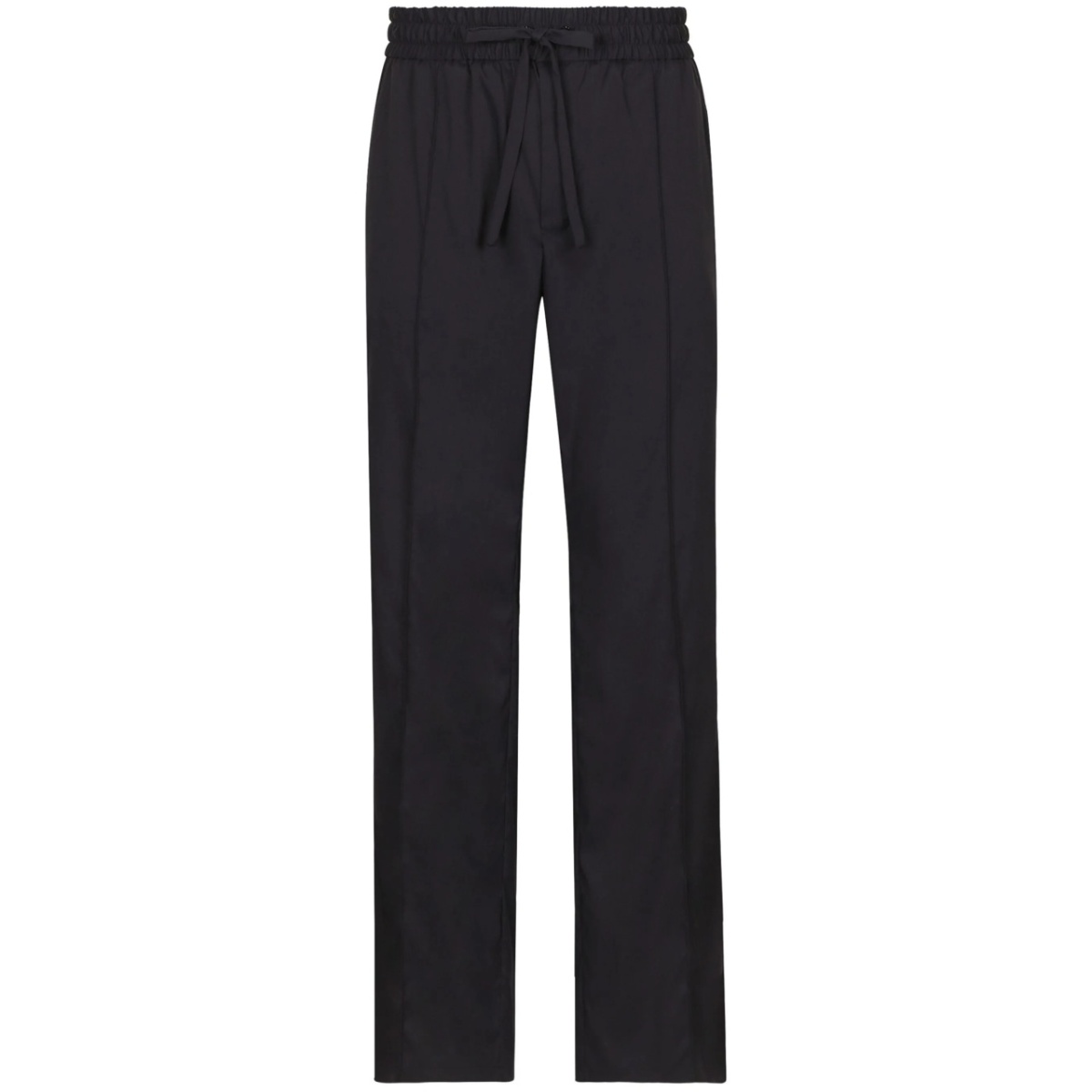 drawstring-waist wide-leg trousers