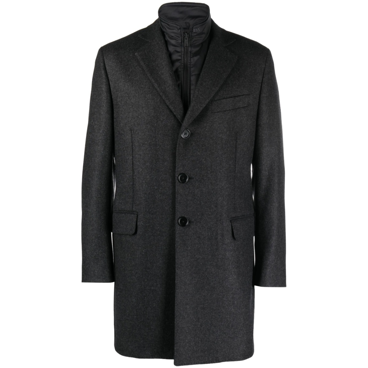 Easy DB single-breasted layered coat