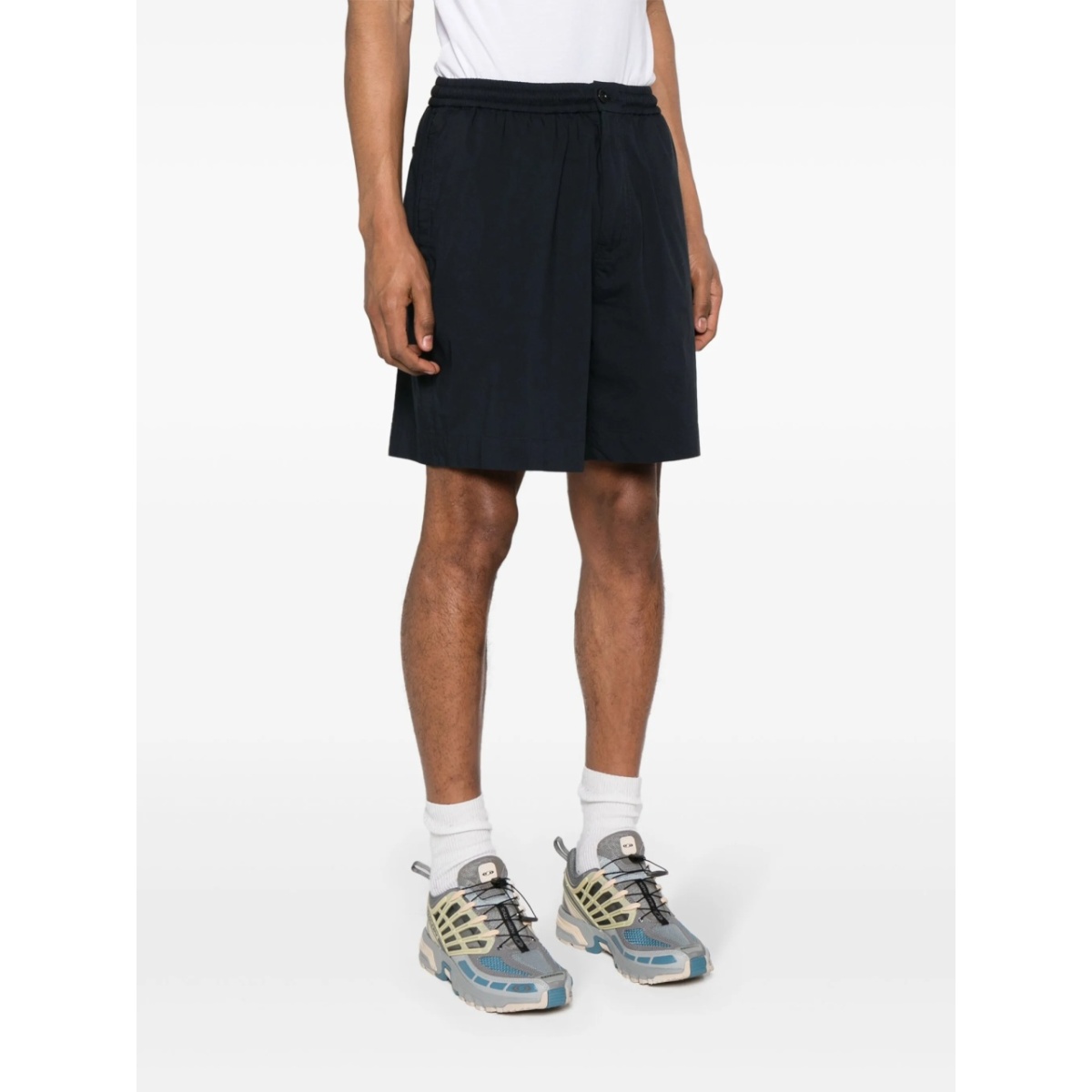 elasticated-waist poplin shorts - Img 3
