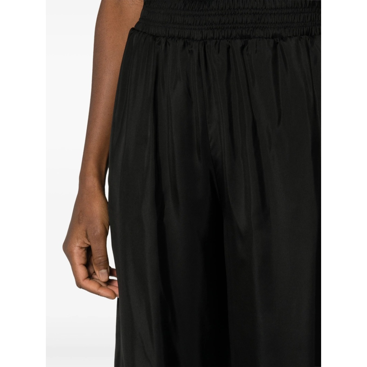 elasticated-waist satin palazzo pants - Img 5
