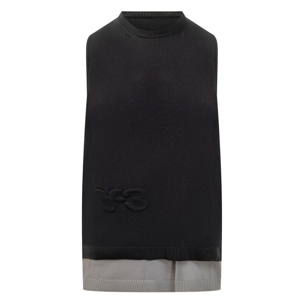 embossed-logo knitted vest