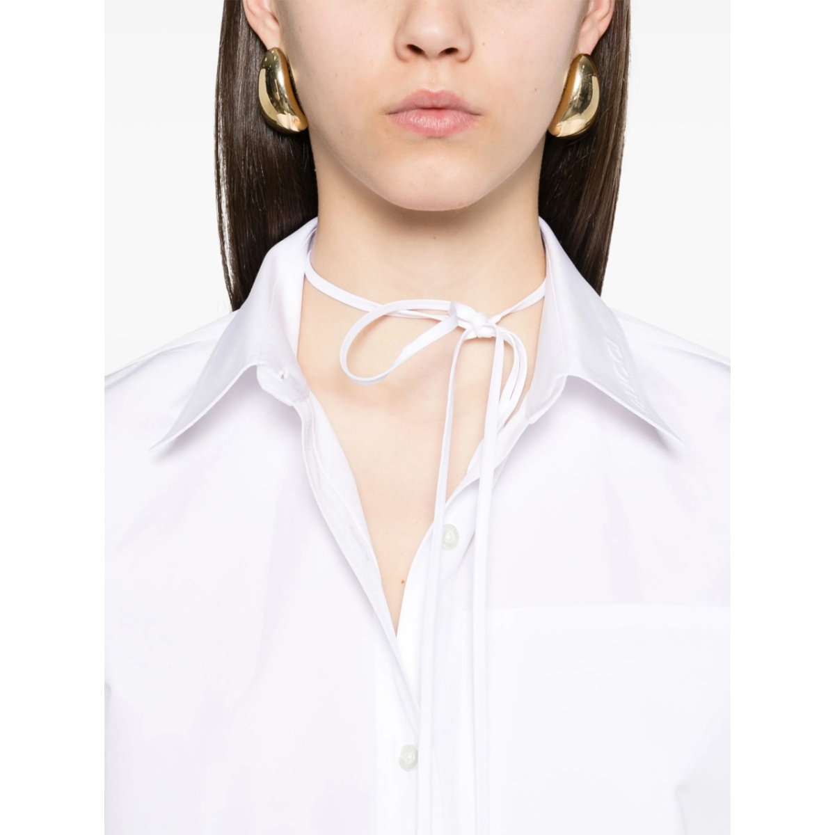 embossed poplin shirt - Img 5