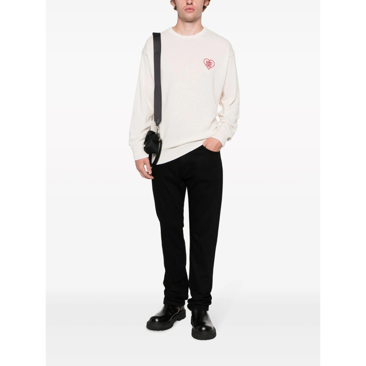 embroidered-logo crew-neck jumper - Img 2