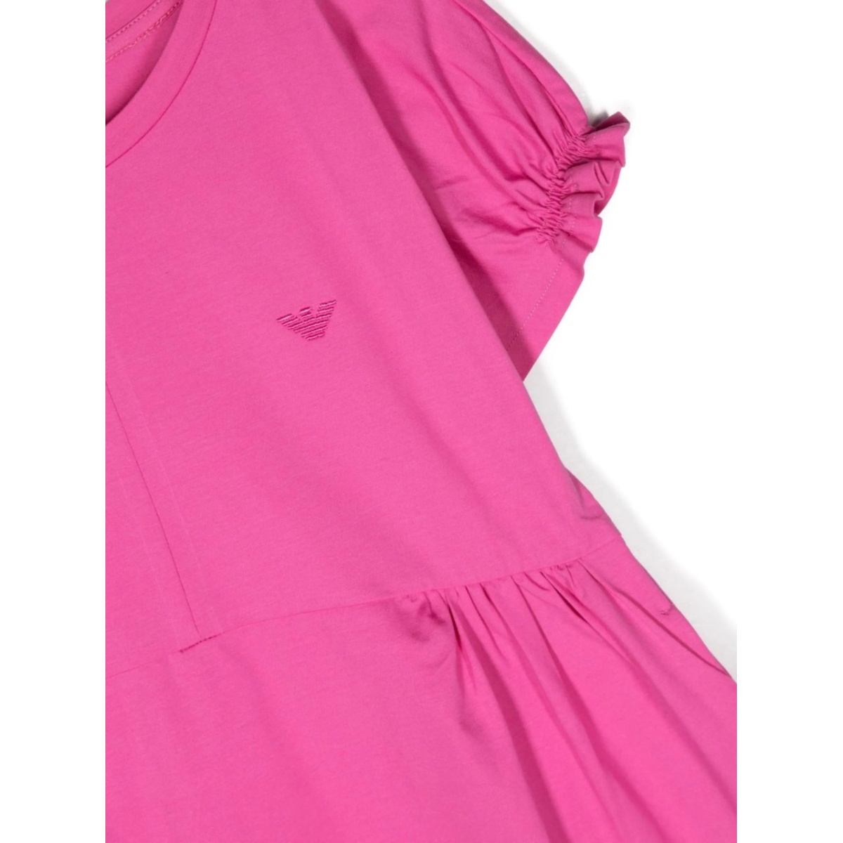 embroidered-logo ruched-detail dress - Img 3