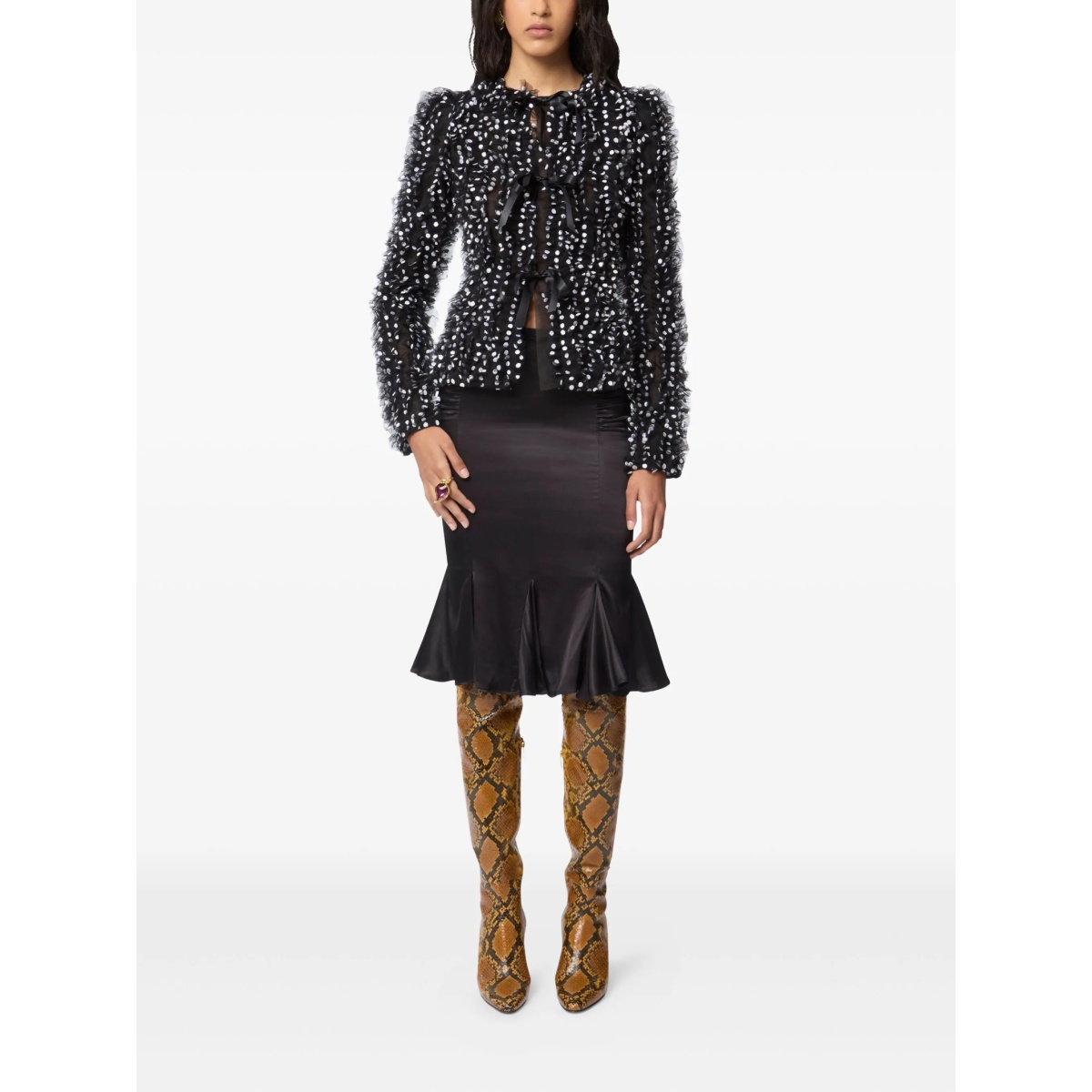 embroidered polka dot jacket - Img 2