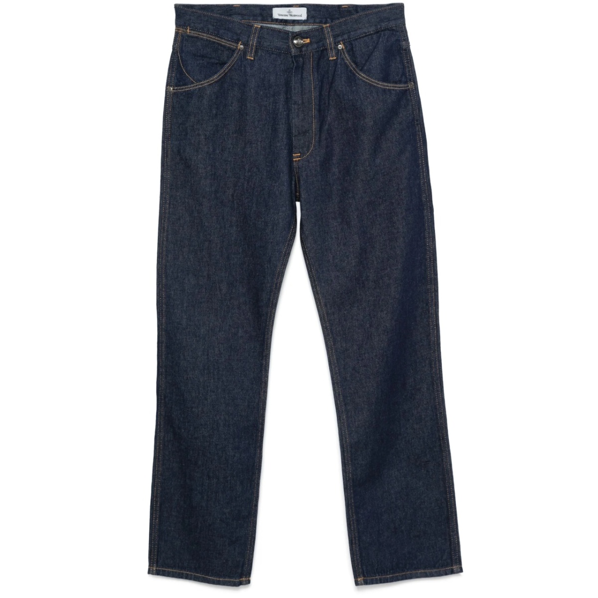 embroidered straight jeans