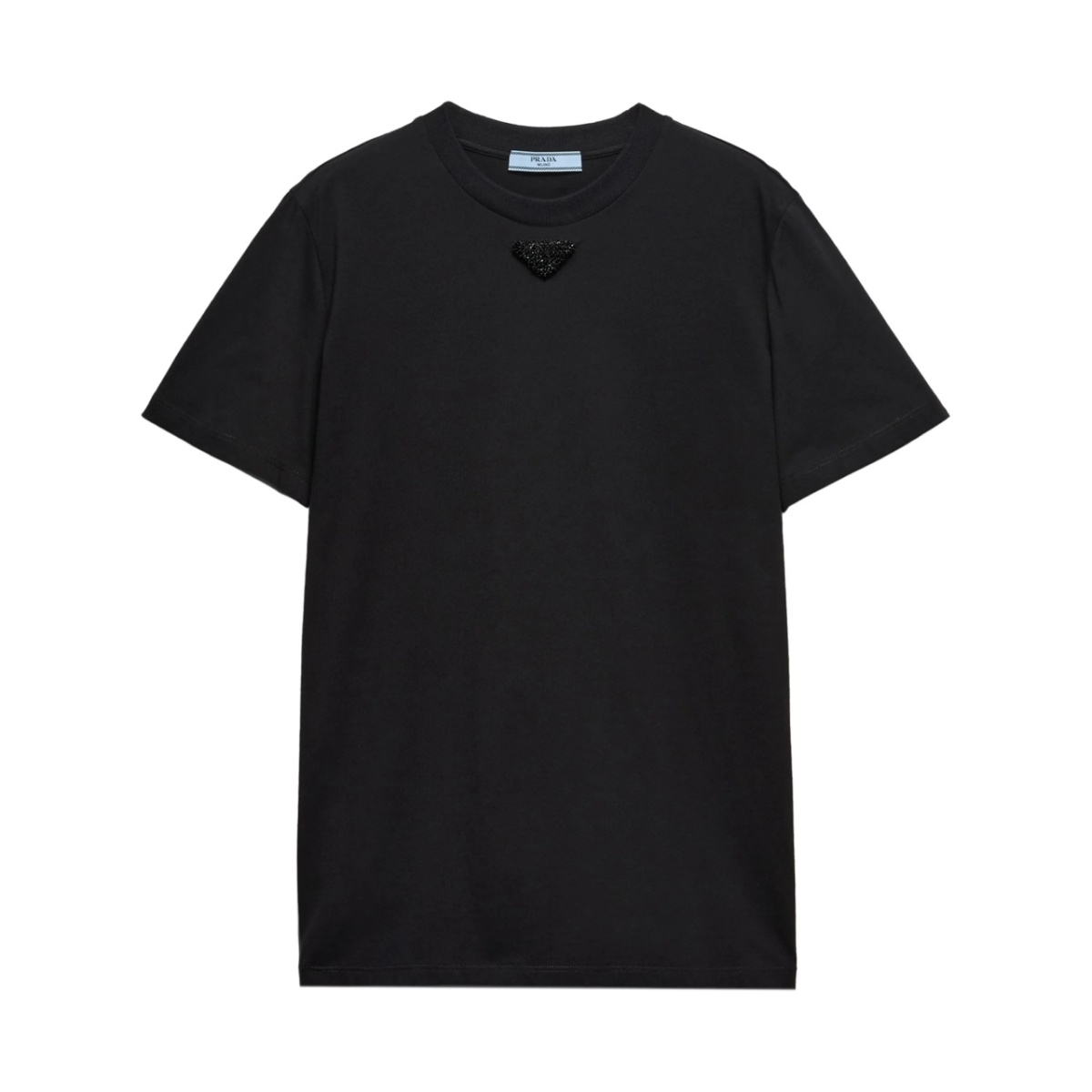 embroidered-triangle jersey T-shirt