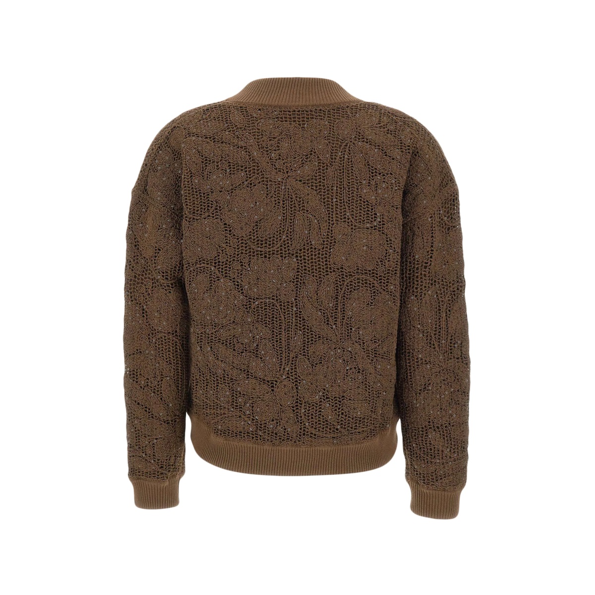 embroidery sequin bomber jacket - Img 2
