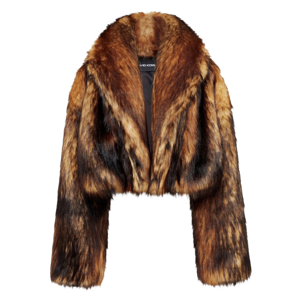faux-fur cropped coat