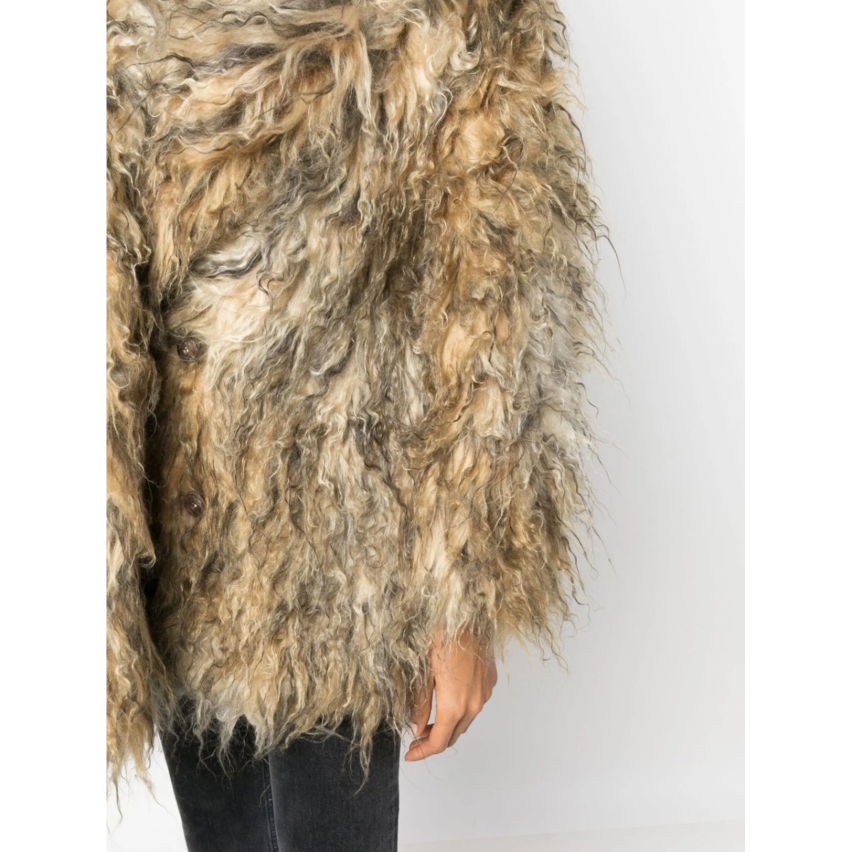 faux-fur oversize coat - Img 5
