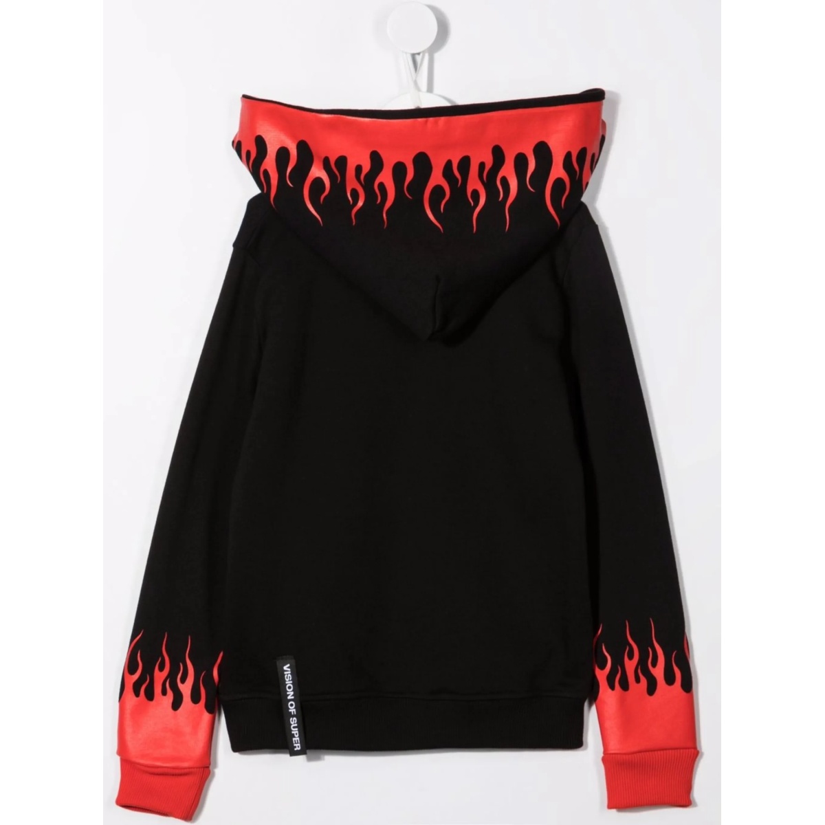flame print hoodie - Img 2