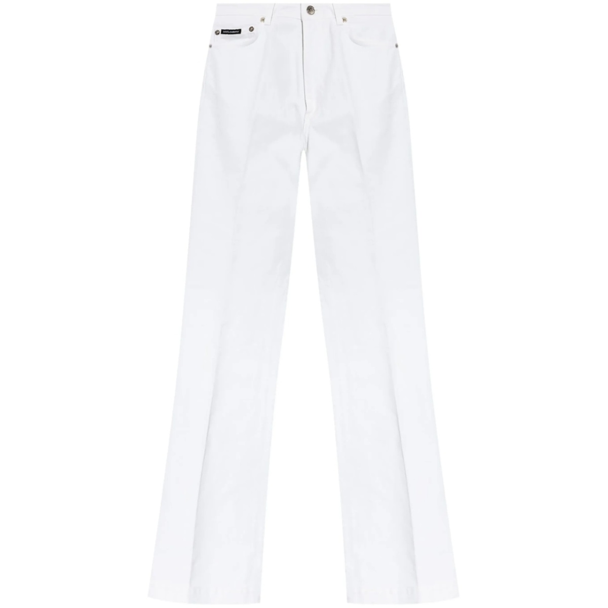 flared denim trousers