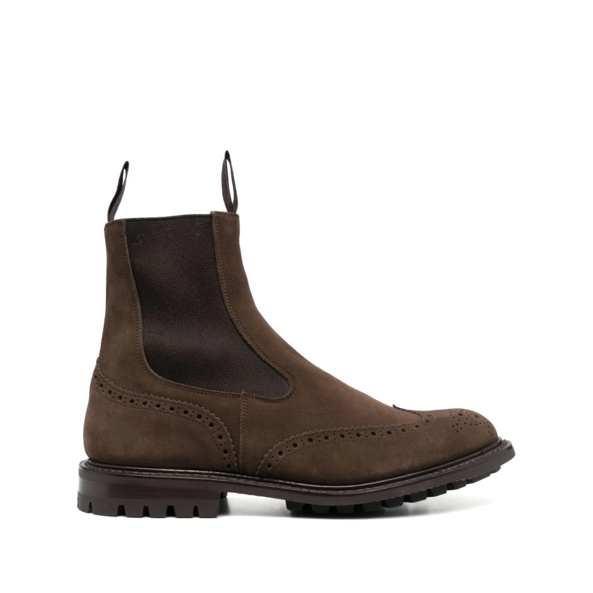 Flint brogue-detail suede boots
