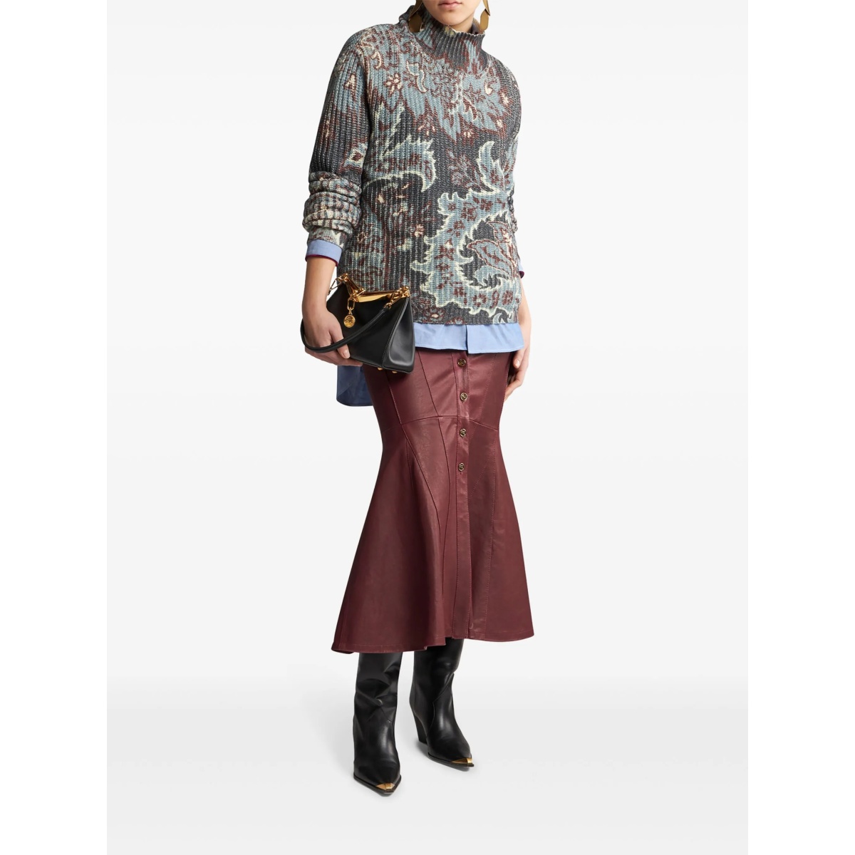 floral-print wool sweater - Img 2