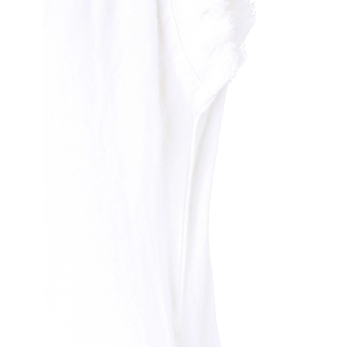 frayed V-neck linen dress - Img 3