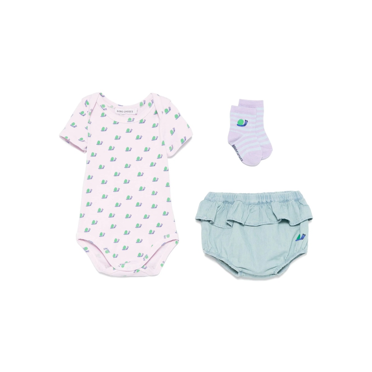Funny Snail bodysuit set (set of three)