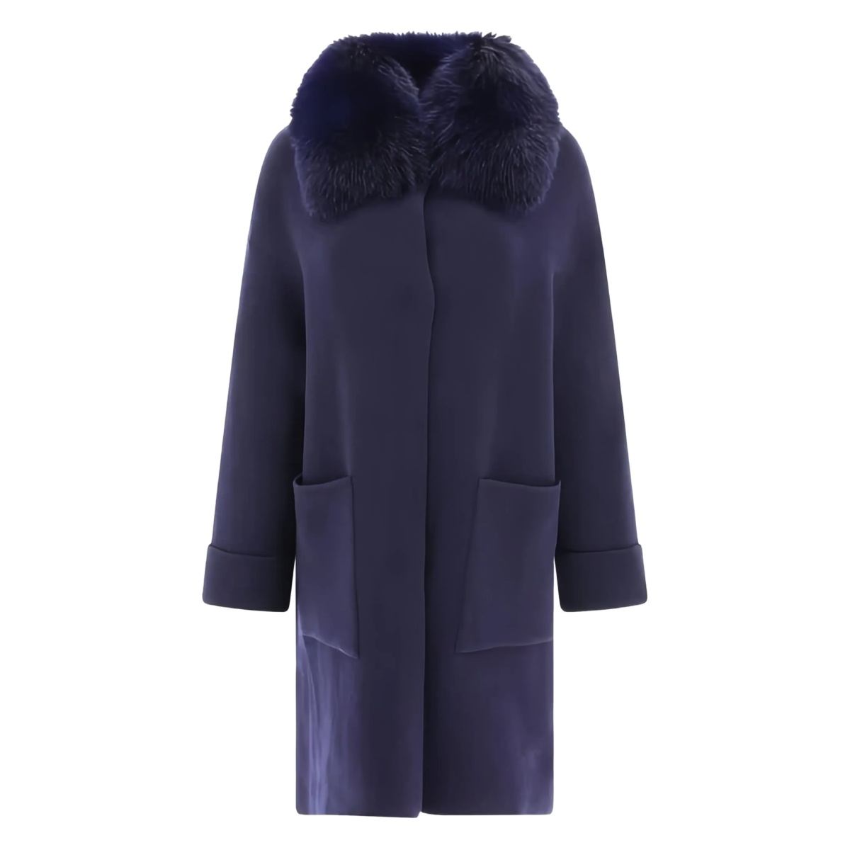 fur-collar wool coat