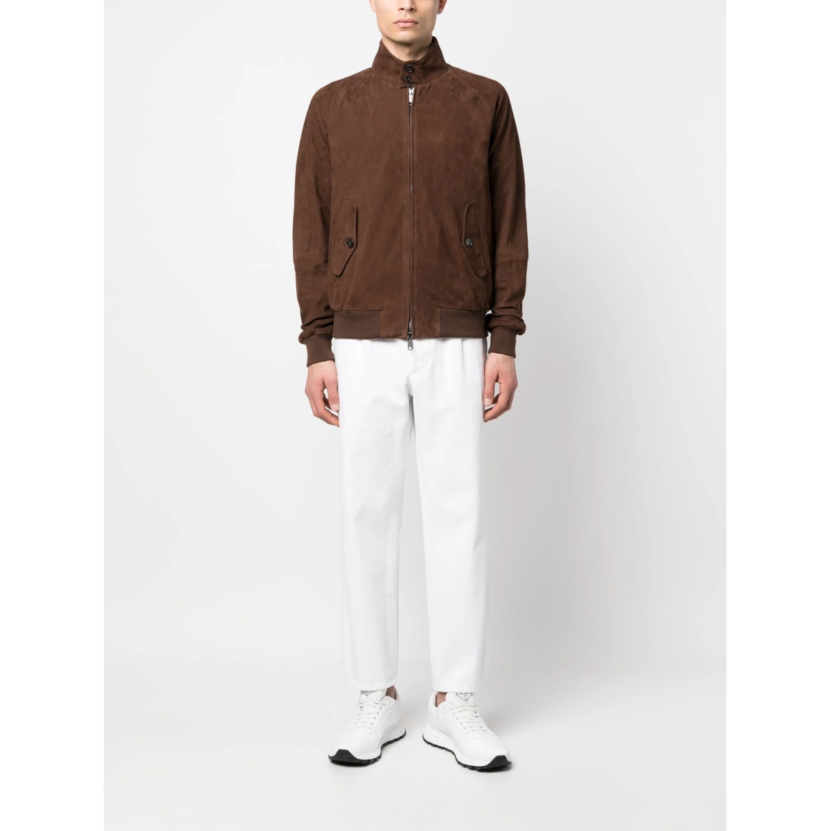 G9 Harrington panelled suede jacket - Img 3