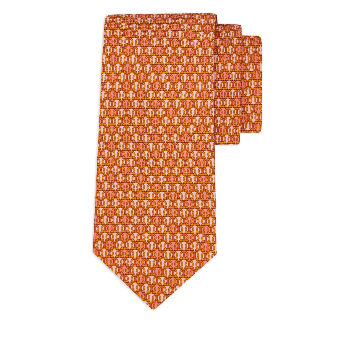 gancini-print silk tie