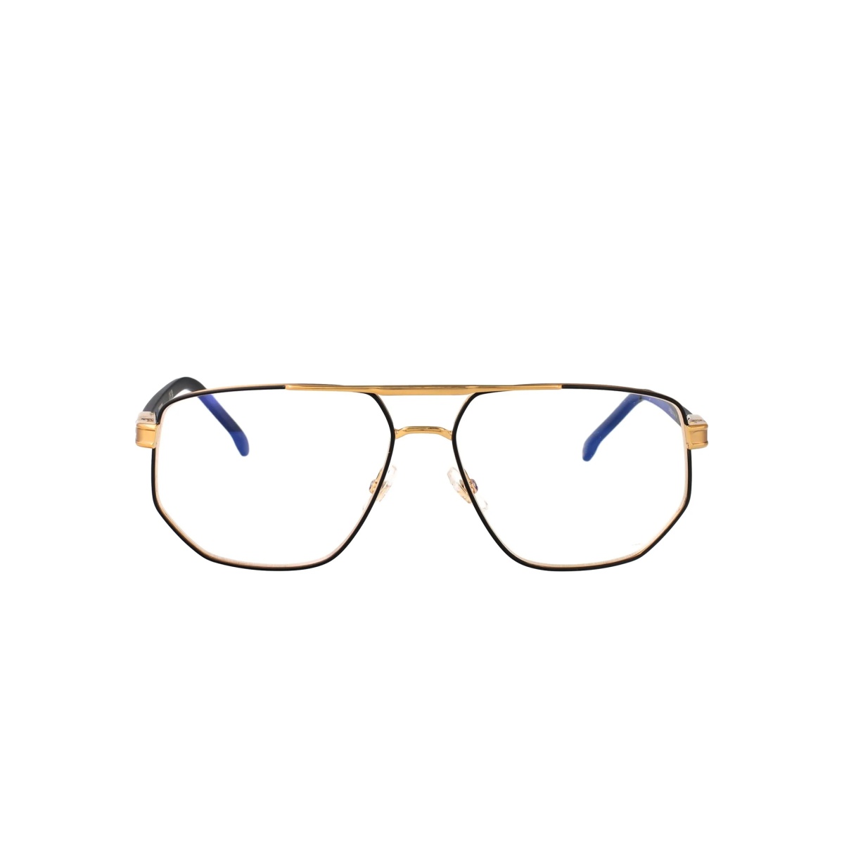 geometric-frame glasses