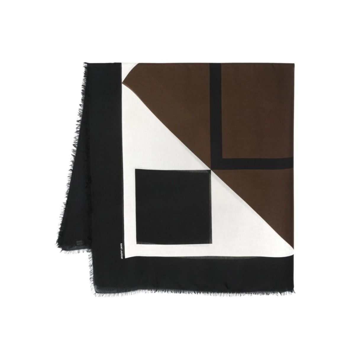 geometric-print scarf