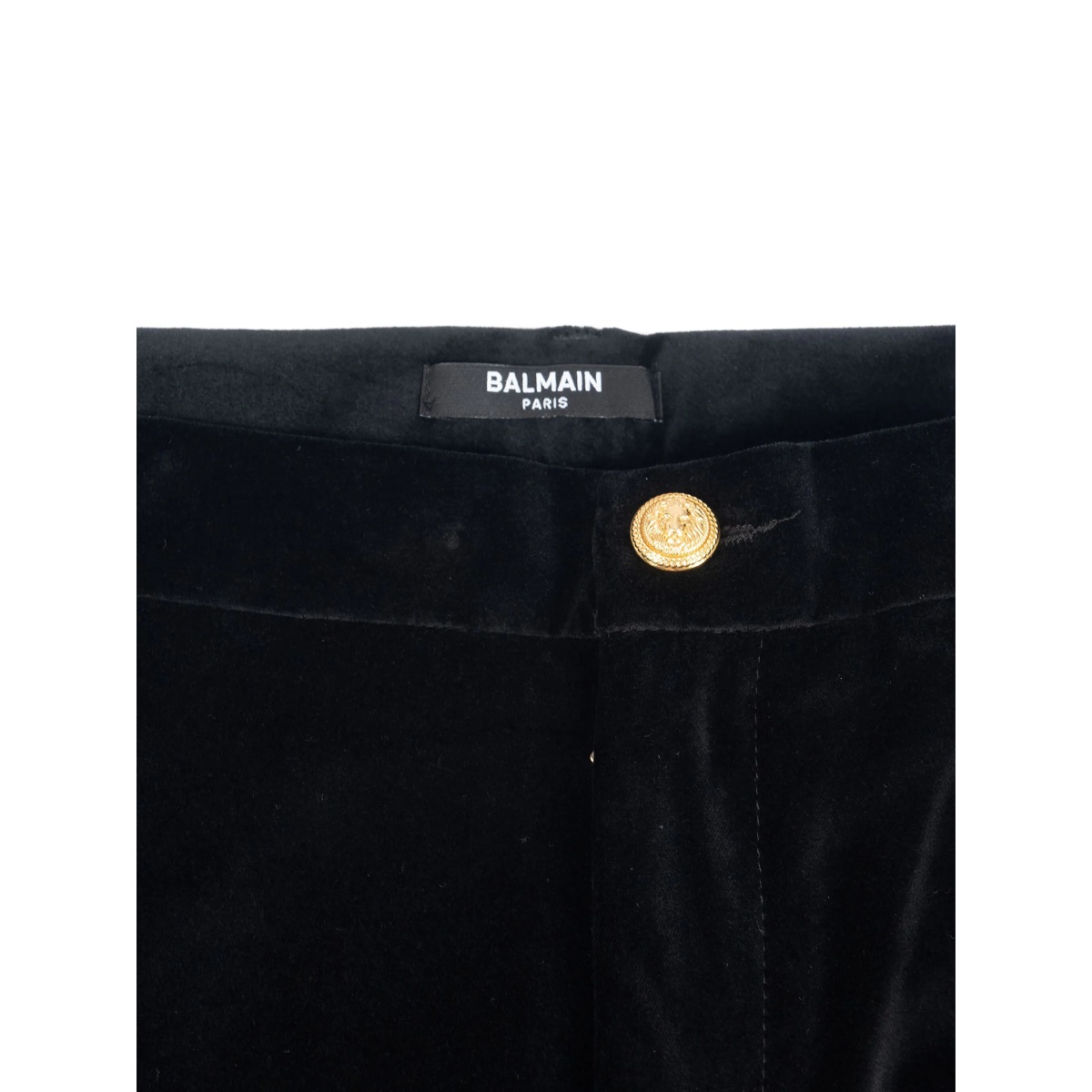 gold-button velvet trousers - Img 3