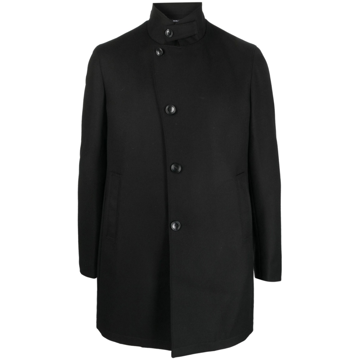 Gordon asymmetric-fastening parka coat