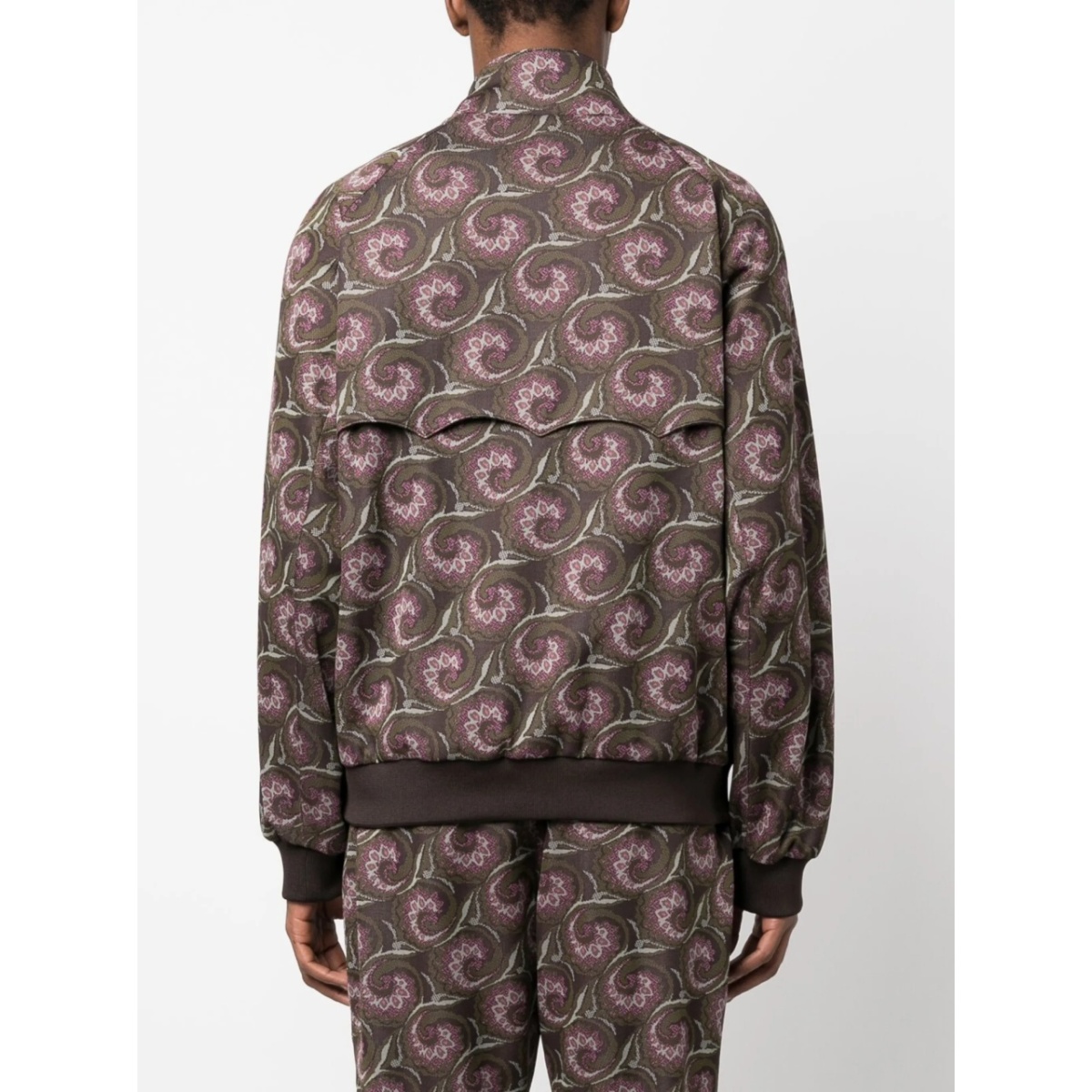 graphic-pattern funnel neck jacket - Img 4