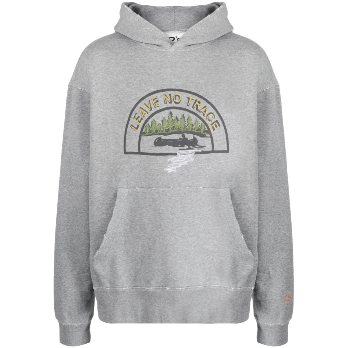 graphic-print cotton-blend hoodie