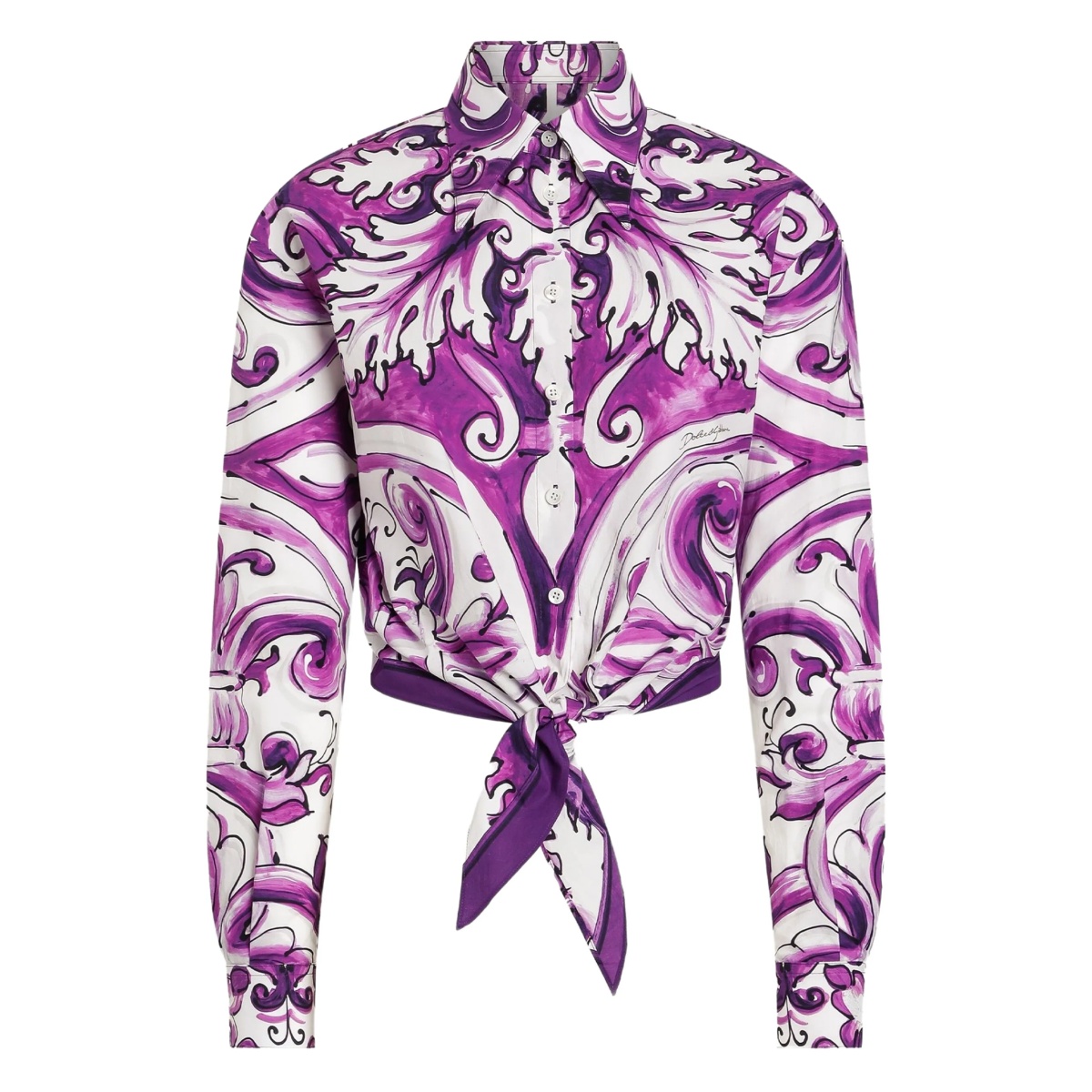 graphic-print cotton shirt