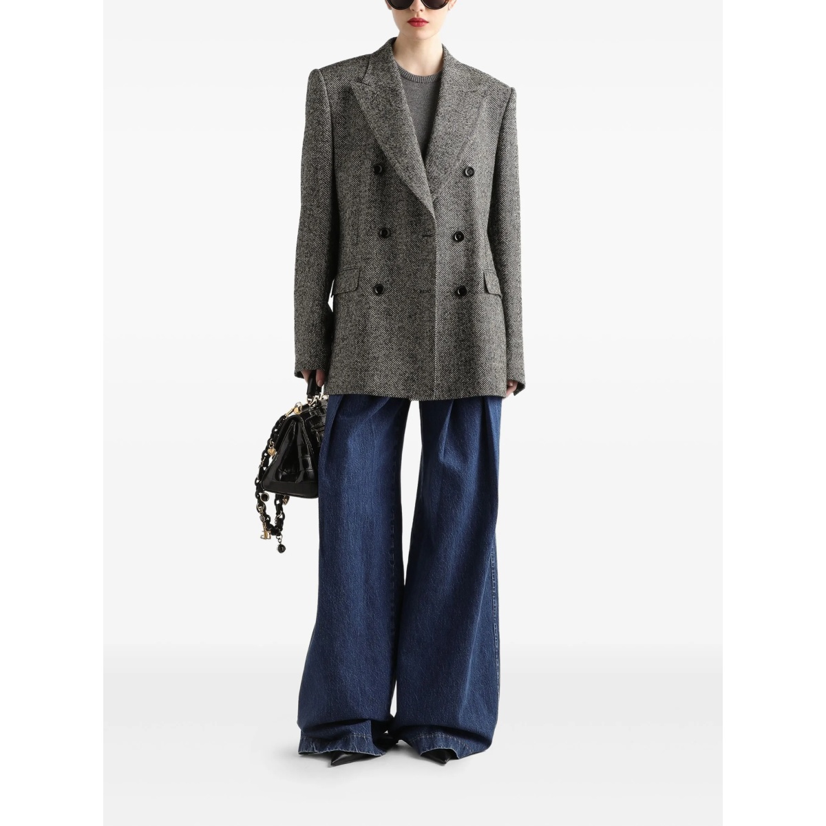 herringbone double-breasted jacket - Img 2