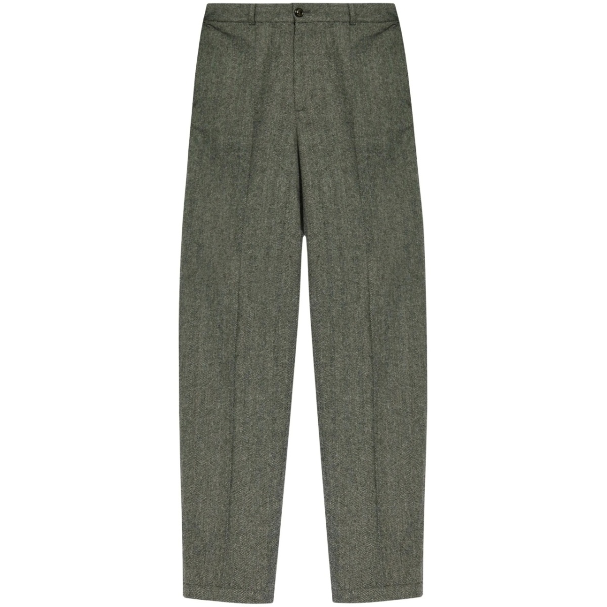 herringbone pattern tailored trousers