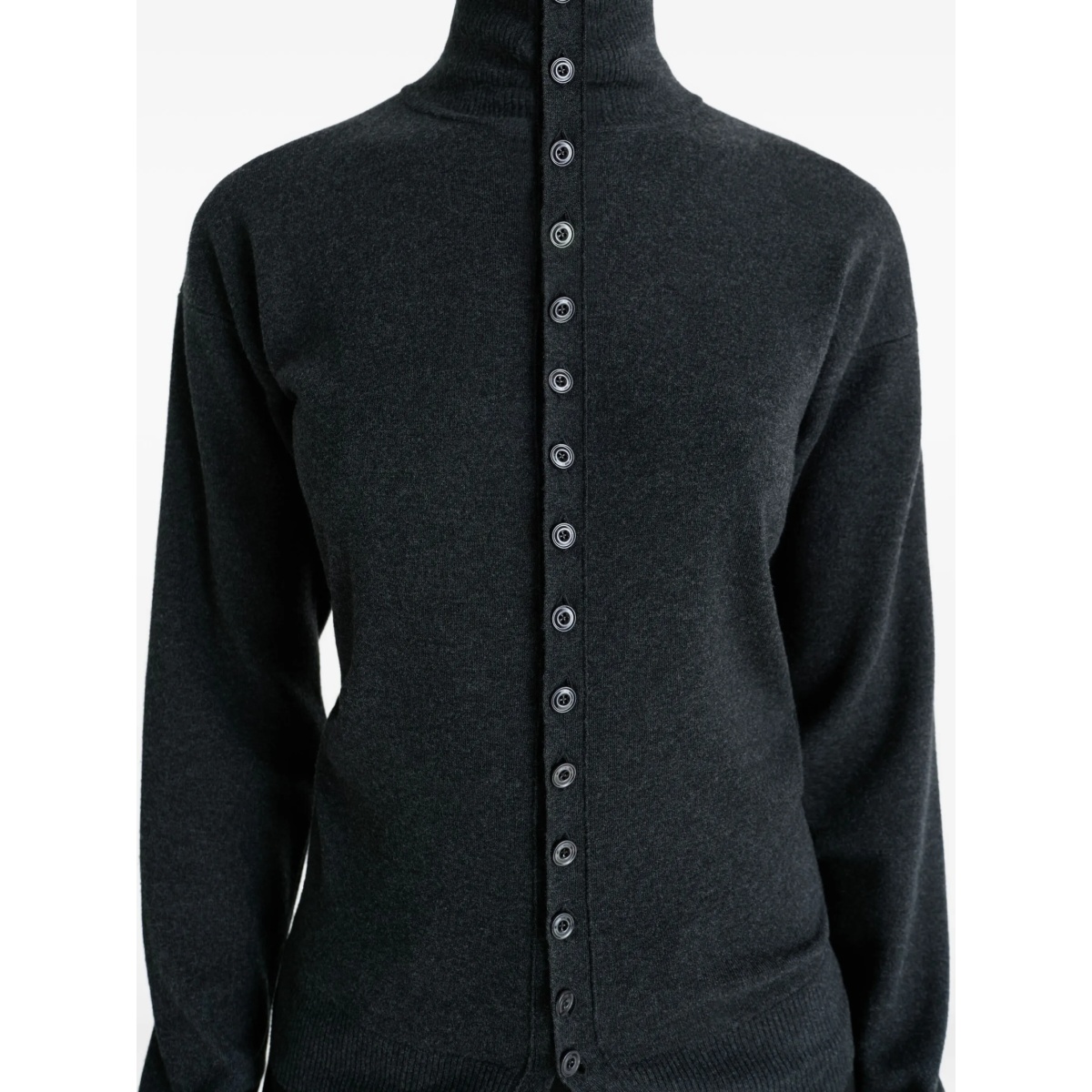 high-neck buttoned cardigan - Img 5