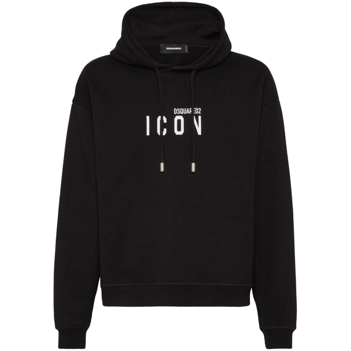 Icon-print drawstring hoodie