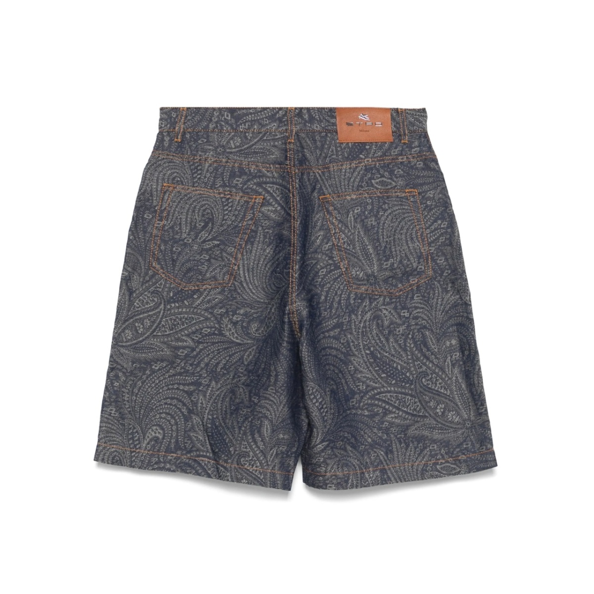 jacquard denim bermuda shorts - Img 2