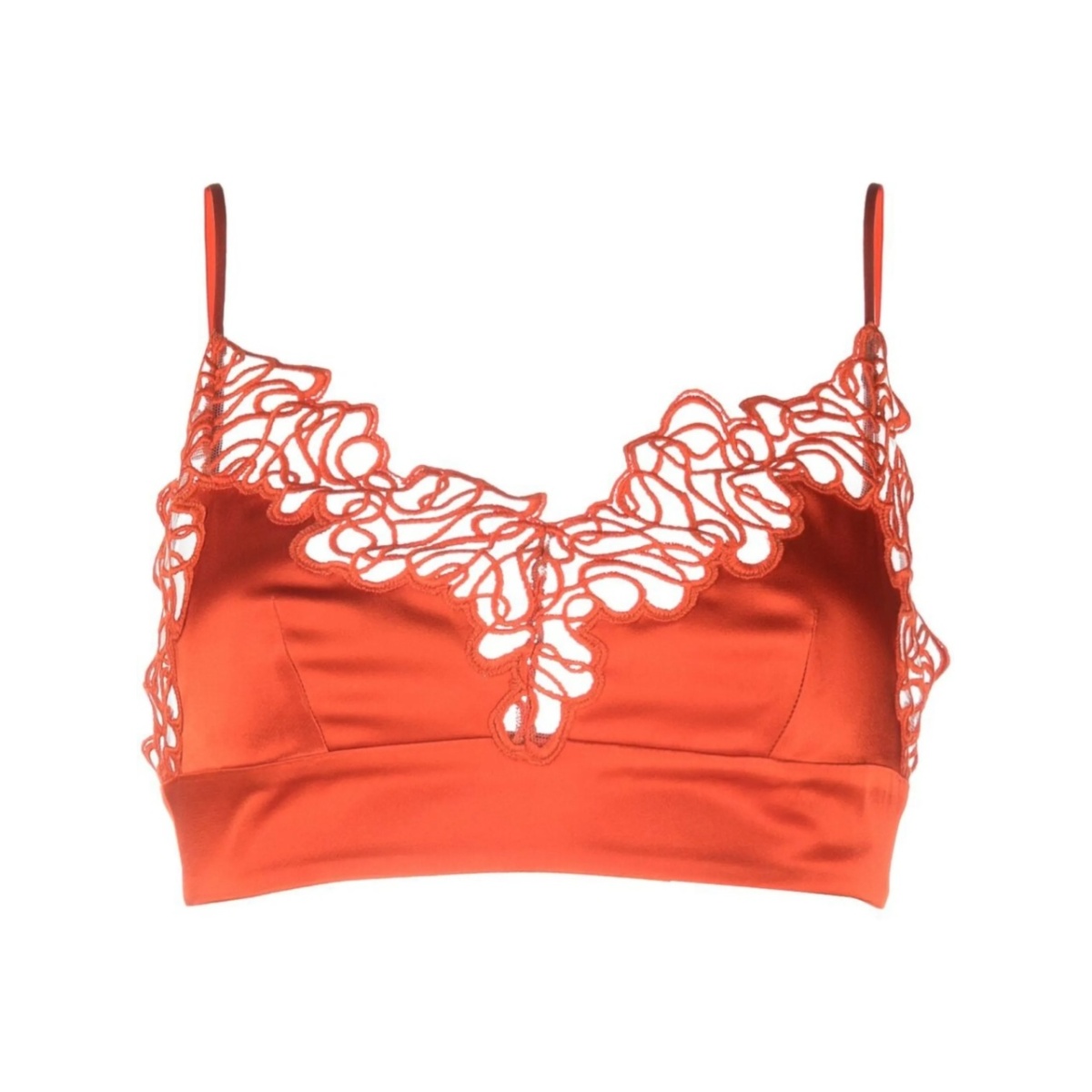 lace-trim triangle bra top