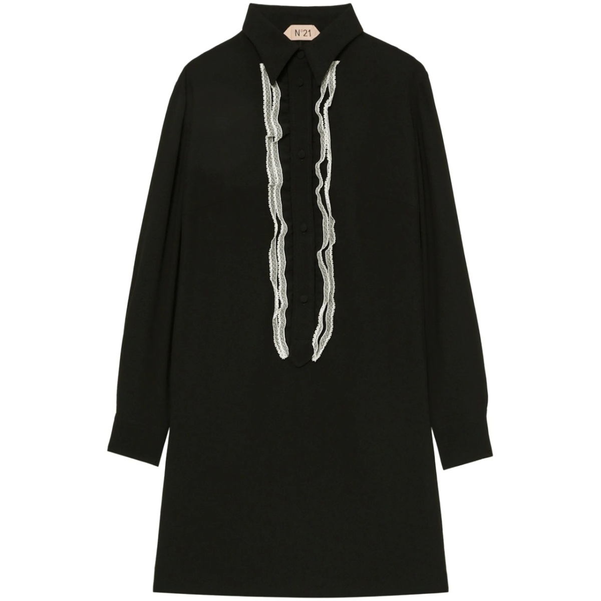 lace-trimmed minidress