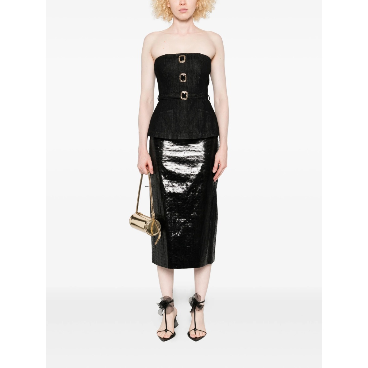 lace-trimmed ribbed top - Img 2