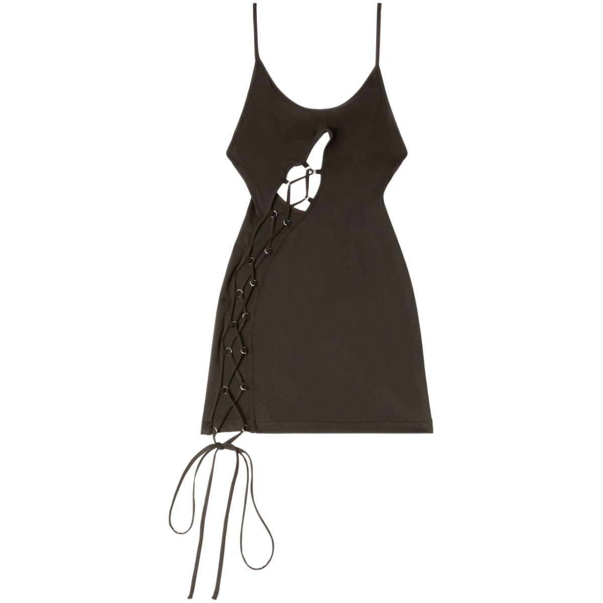 lace-up strech minidress