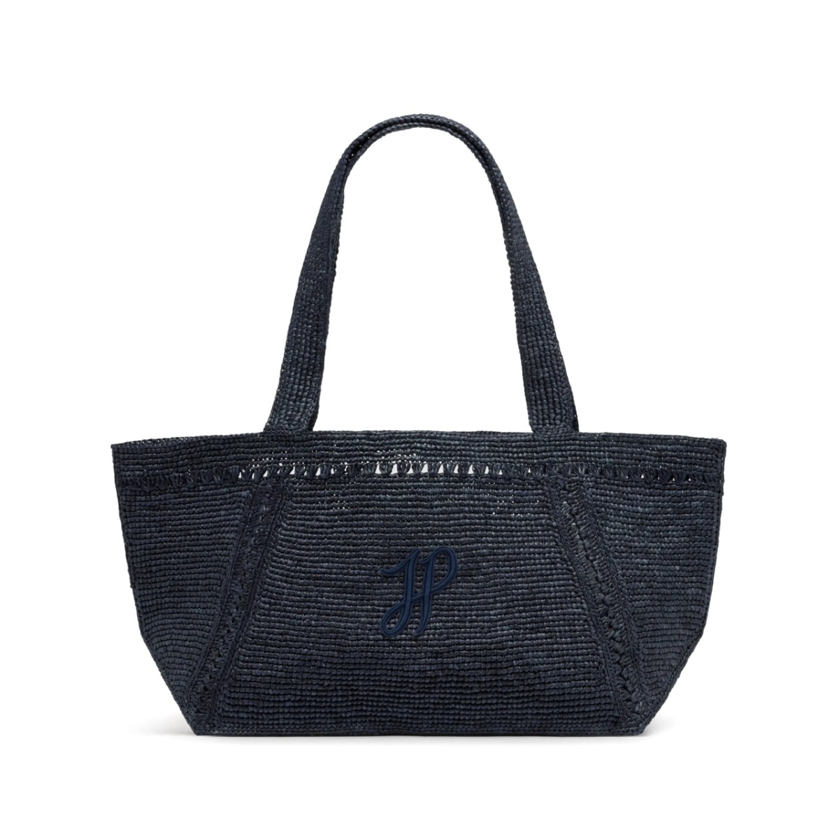 large JP monogram trapeze-design tote bag