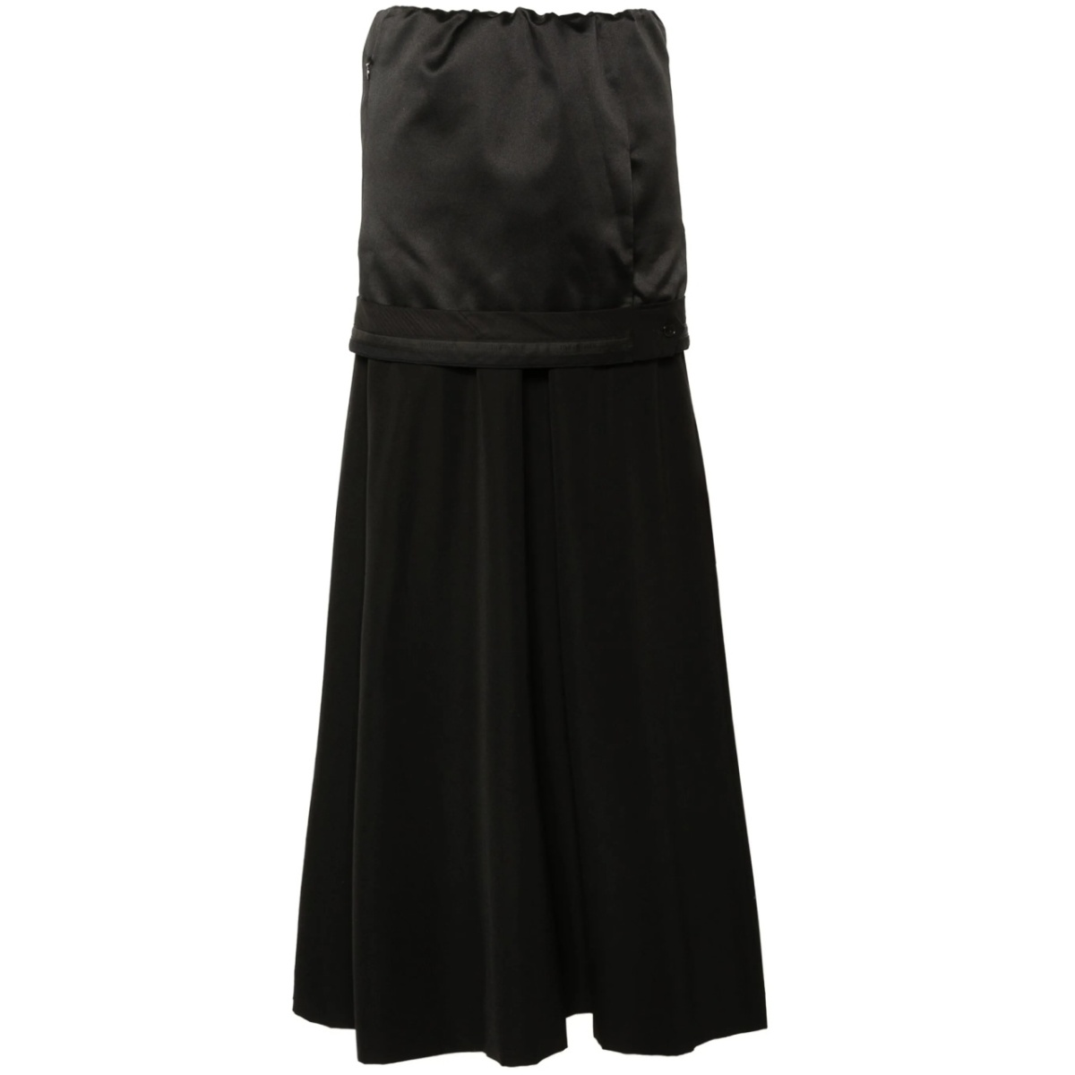 layered wool maxi skirt