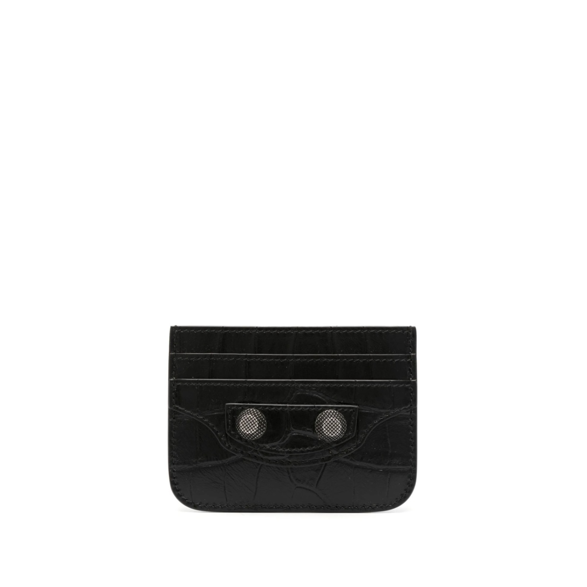 Le Cagolo embossed crocodile-effect cardholder