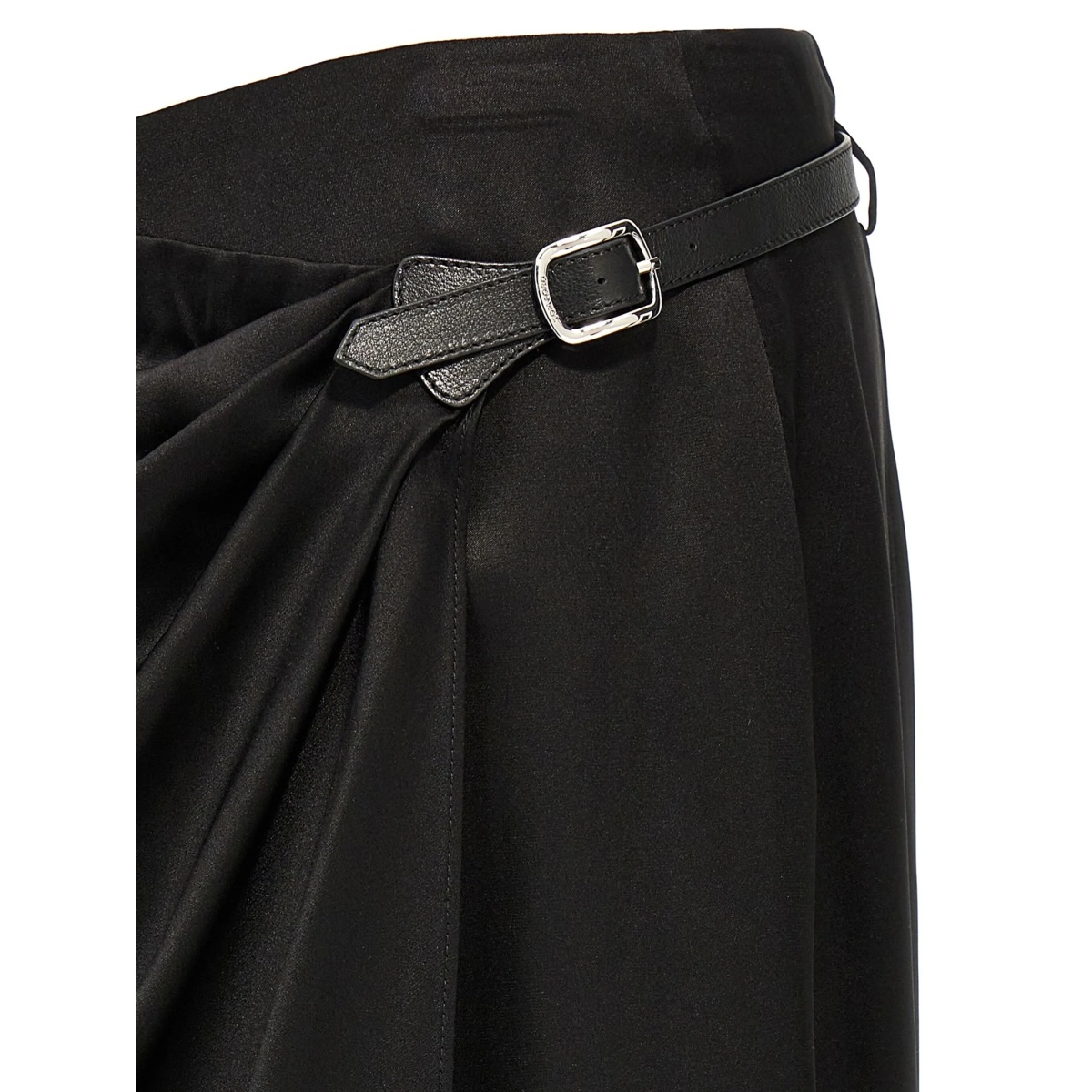 leather-belt wrap maxi skirt - Img 4
