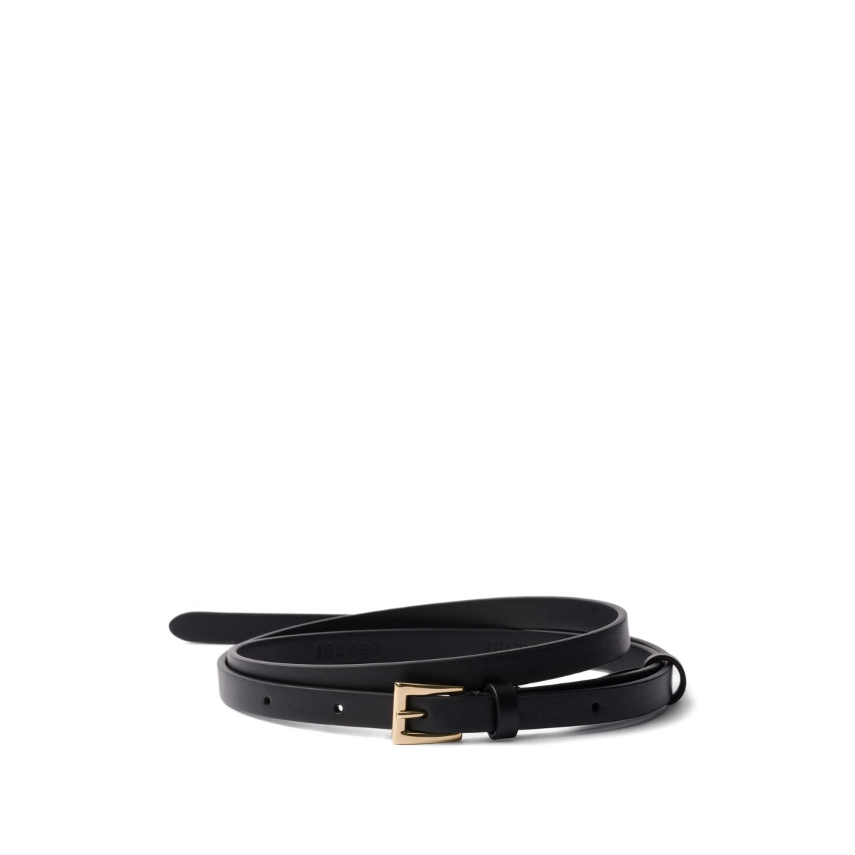 leather square-buckle belt